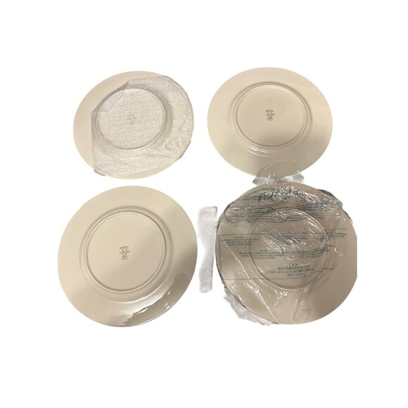 Lenox Presidential Collection Hancock Salad Plates Set Of 4 Black & Gold Trim Fi - Picture 5 of 6